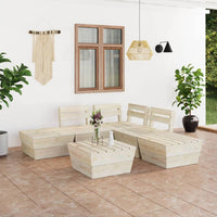 Thumbnail for 6-tlg. Garten-Paletten-Lounge-Set Imprägniertes Fichtenholz