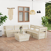 Thumbnail for 6-tlg. Garten-Paletten-Lounge-Set Imprägniertes Fichtenholz