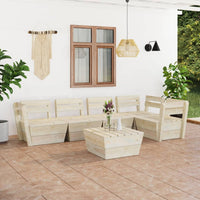 Thumbnail for 6-tlg. Garten-Paletten-Lounge-Set Imprägniertes Fichtenholz
