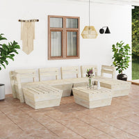 Thumbnail for 7-tlg. Garten-Paletten-Lounge-Set Imprägniertes Fichtenholz
