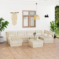 Thumbnail for 7-tlg. Garten-Paletten-Lounge-Set Imprägniertes Fichtenholz