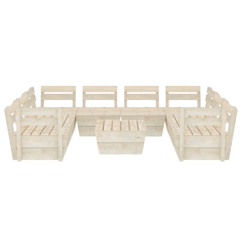 9-tlg. Garten-Paletten-Lounge-Set Imprägniertes Fichtenholz