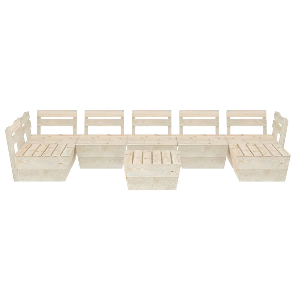 8-tlg. Garten-Paletten-Lounge-Set Imprägniertes Fichtenholz