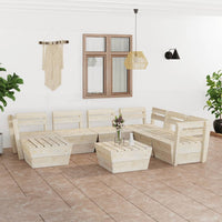 Thumbnail for 8-tlg. Garten-Paletten-Lounge-Set Imprägniertes Fichtenholz