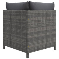 Thumbnail for 9-tlg. Garten-Lounge-Set mit Kissen Poly Rattan Grau