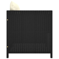 Thumbnail for 5-tlg. Garten-Lounge-Set mit Kissen Poly Rattan Schwarz