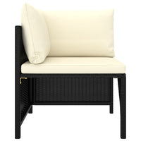 Thumbnail for 5-tlg. Garten-Lounge-Set mit Kissen Poly Rattan Schwarz