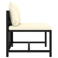 Thumbnail for 5-tlg. Garten-Lounge-Set mit Kissen Poly Rattan Schwarz