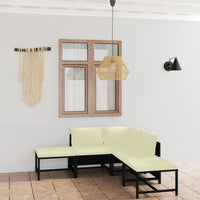 Thumbnail for 6-tlg. Garten-Lounge-Set mit Kissen Poly Rattan Schwarz