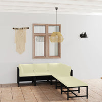 Thumbnail for 6-tlg. Garten-Lounge-Set mit Kissen Poly Rattan Schwarz