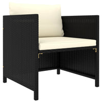 Thumbnail for 7-tlg. Garten-Lounge-Set mit Kissen Poly Rattan Schwarz