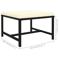 Thumbnail for 7-tlg. Garten-Lounge-Set mit Kissen Poly Rattan Schwarz
