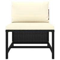 Thumbnail for 7-tlg. Garten-Lounge-Set mit Kissen Poly Rattan Schwarz