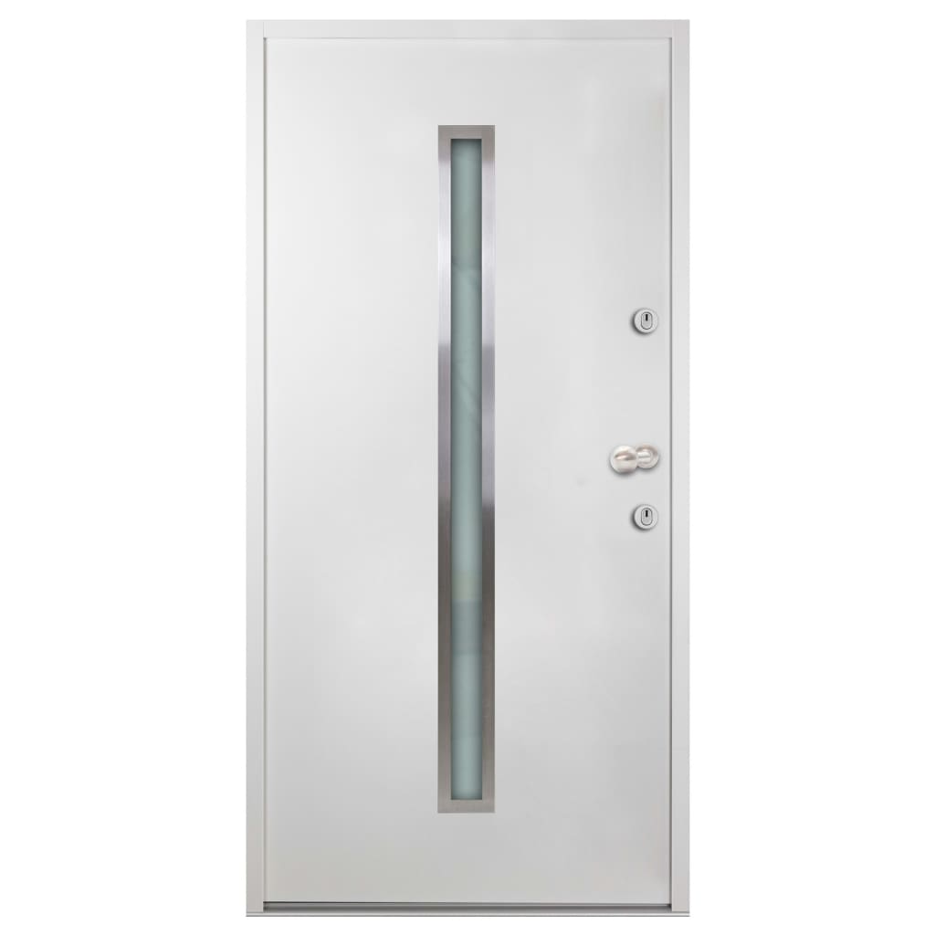 Haustür Aluminium Weiß 90x200 cm