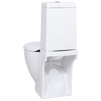 Thumbnail for WC Keramik-Toilette Badezimmer Rund Senkrechter Abgang Weiß