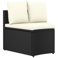Thumbnail for 9-tlg. Garten-Sofagarnitur mit Auflagen Poly Rattan Schwarz