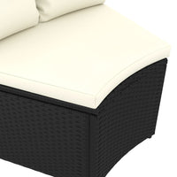 Thumbnail for 9-tlg. Garten-Sofagarnitur mit Auflagen Poly Rattan Schwarz