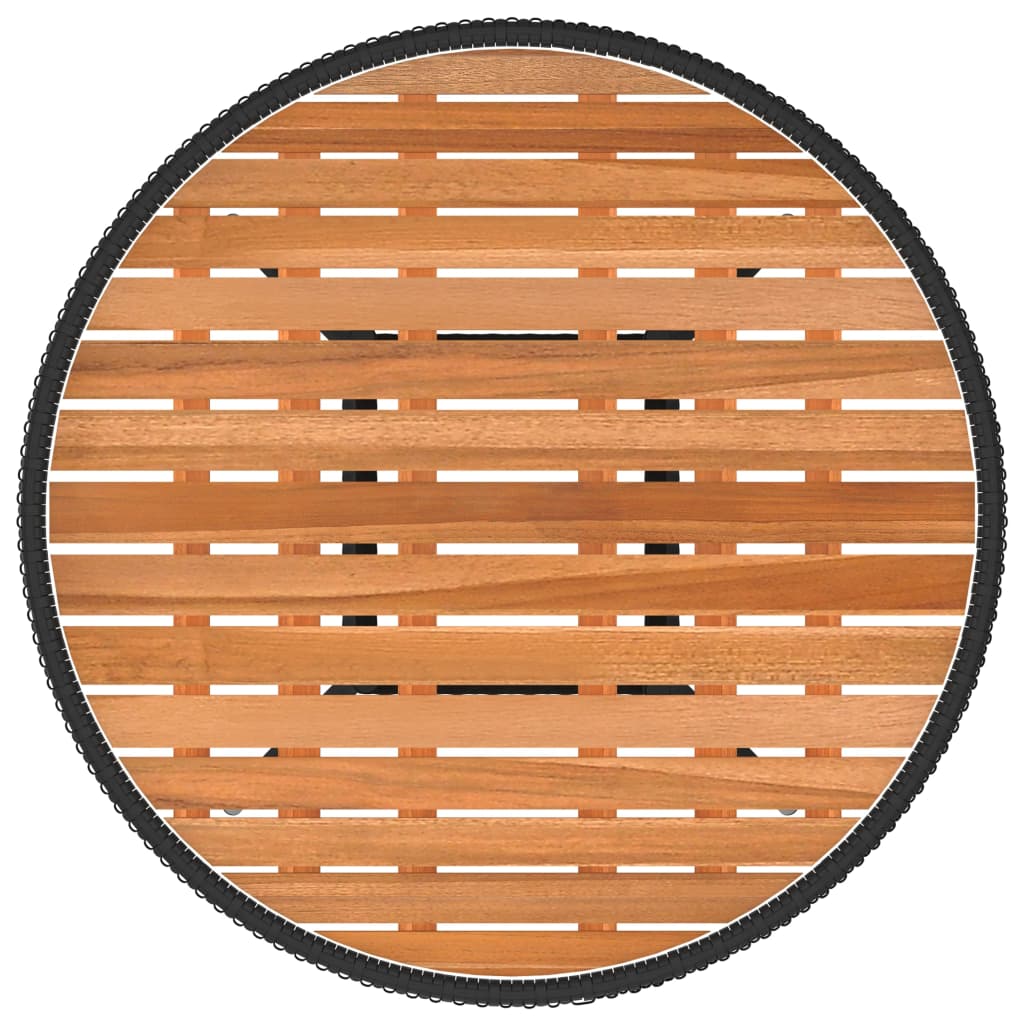 5-tlg. Garten-Sofagarnitur mit Auflagen Poly Rattan Schwarz
