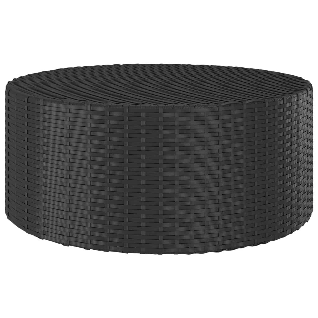 5-tlg. Garten-Sofagarnitur mit Auflagen Poly Rattan Schwarz