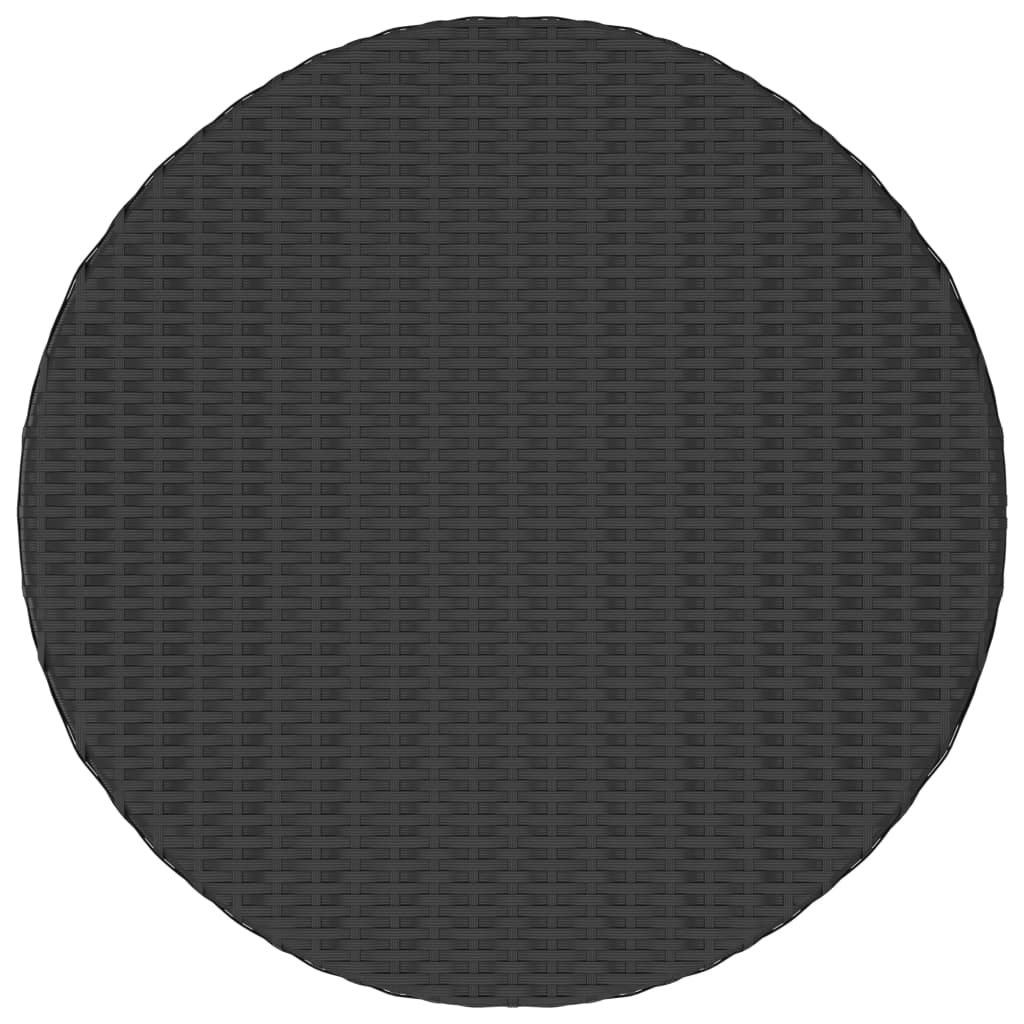 5-tlg. Garten-Sofagarnitur mit Auflagen Poly Rattan Schwarz