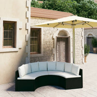 Thumbnail for 4-tlg. Garten-Sofagarnitur mit Auflagen Poly Rattan Schwarz