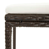 Thumbnail for 5-tlg. Gartenbar-Set mit Kissen Poly Rattan Braun