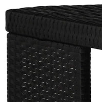 Thumbnail for 5-tlg. Gartenbar-Set mit Kissen Poly Rattan Schwarz