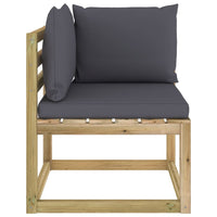 Thumbnail for Garten-Ecksofa mit Kissen Grün Imprägniertes Kiefernholz
