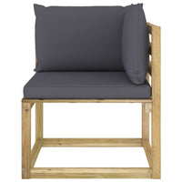 Thumbnail for Garten-Ecksofa mit Kissen Grün Imprägniertes Kiefernholz