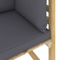 Thumbnail for Garten-Ecksofa mit Kissen Grün Imprägniertes Kiefernholz