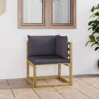 Thumbnail for Garten-Ecksofa mit Kissen Grün Imprägniertes Kiefernholz