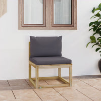 Thumbnail for Garten-Mittelsofa mit Kissen Grün Imprägniertes Kiefernholz