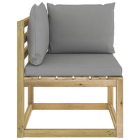 Thumbnail for Garten-Ecksofa mit Kissen Grün Imprägniertes Kiefernholz
