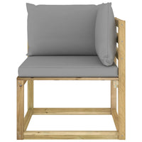 Thumbnail for Garten-Ecksofa mit Kissen Grün Imprägniertes Kiefernholz