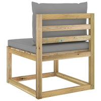 Thumbnail for Garten-Mittelsofa mit Kissen Grün Imprägniertes Kiefernholz