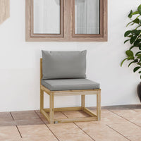Thumbnail for Garten-Mittelsofa mit Kissen Grün Imprägniertes Kiefernholz
