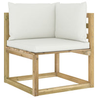 Thumbnail for Garten-Ecksofa mit Kissen Grün Imprägniertes Kiefernholz