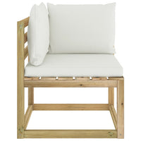 Thumbnail for Garten-Ecksofa mit Kissen Grün Imprägniertes Kiefernholz
