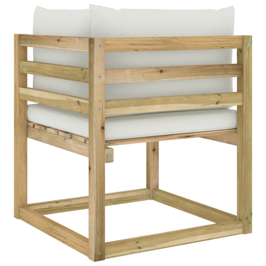 Garten-Ecksofa mit Kissen Grün Imprägniertes Kiefernholz