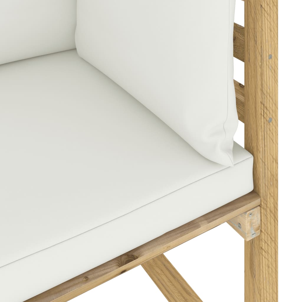 Garten-Ecksofa mit Kissen Grün Imprägniertes Kiefernholz
