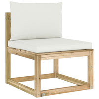 Thumbnail for Garten-Mittelsofa mit Kissen Grün Imprägniertes Kiefernholz