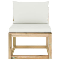 Thumbnail for Garten-Mittelsofa mit Kissen Grün Imprägniertes Kiefernholz
