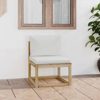 Thumbnail for Garten-Mittelsofa mit Kissen Grün Imprägniertes Kiefernholz