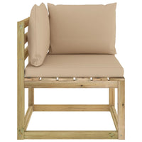 Thumbnail for Garten-Ecksofa mit Kissen Grün Imprägniertes Kiefernholz