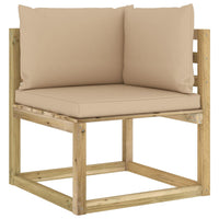 Thumbnail for Garten-Ecksofa mit Kissen Grün Imprägniertes Kiefernholz