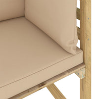 Thumbnail for Garten-Ecksofa mit Kissen Grün Imprägniertes Kiefernholz
