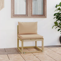 Thumbnail for Garten-Mittelsofa mit Kissen Grün Imprägniertes Kiefernholz