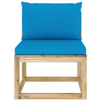 Thumbnail for Garten-Mittelsofa mit Kissen Grün Imprägniertes Kiefernholz
