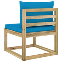 Thumbnail for Garten-Mittelsofa mit Kissen Grün Imprägniertes Kiefernholz