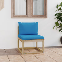 Thumbnail for Garten-Mittelsofa mit Kissen Grün Imprägniertes Kiefernholz